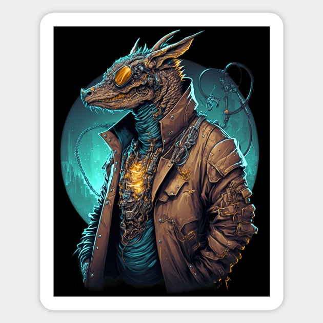 Grimstone Dragon from Dragon Cove Cool Dragon in Jacket with Sunglasses